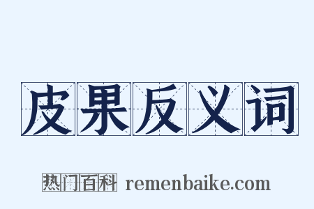 皮果反义词是什么意思的图片